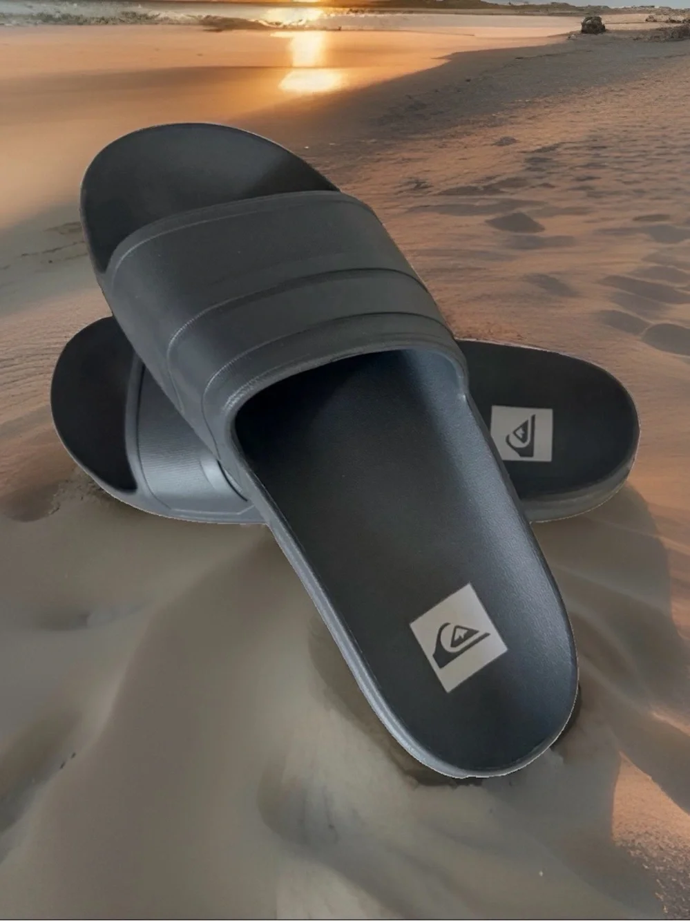 Quiksilver Cloudbreak Slim Men’s Size 10 Slide Sandals. Grey. New with tags.
